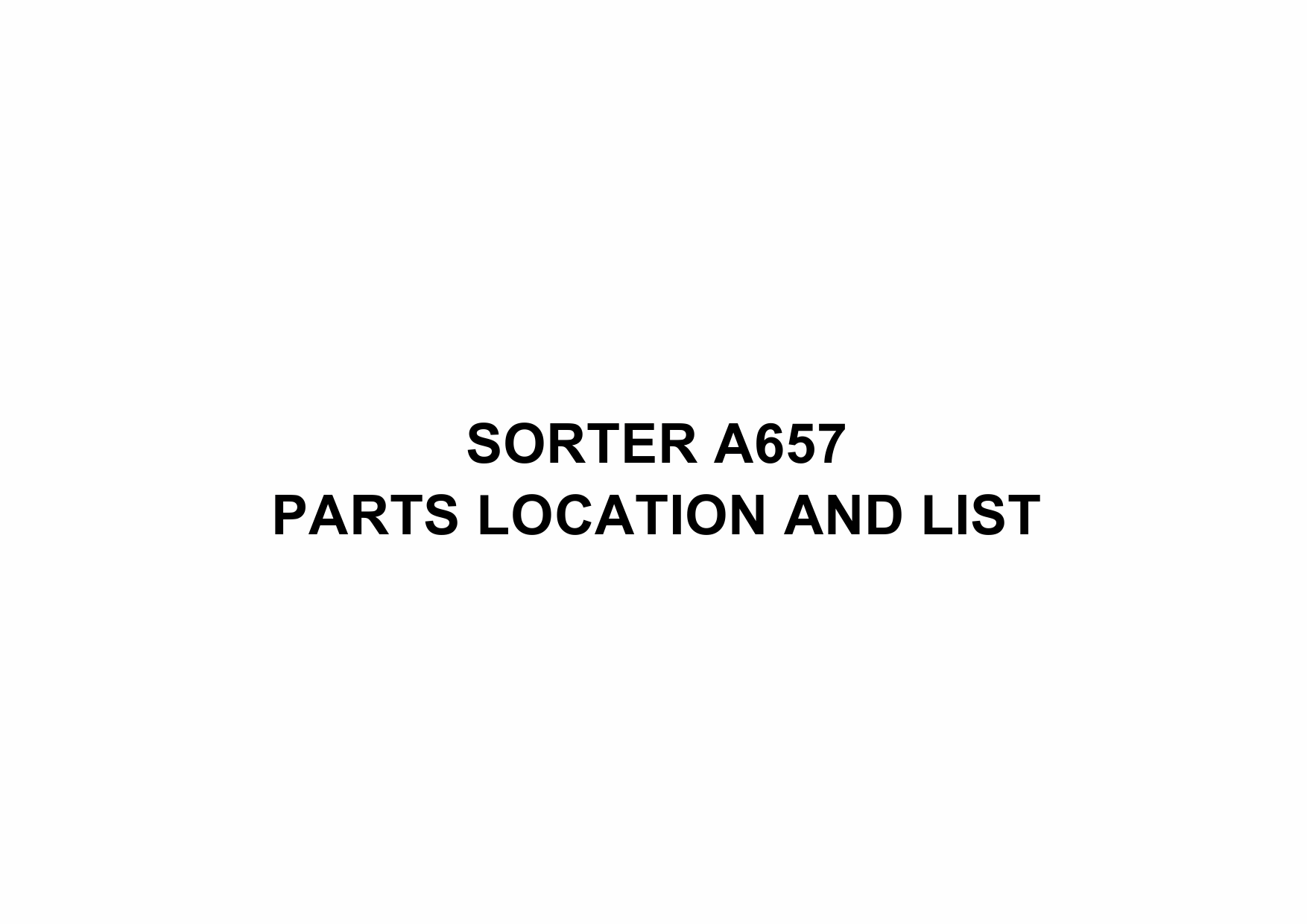 RICOH Options A657 SORTER Parts Catalog PDF download-1